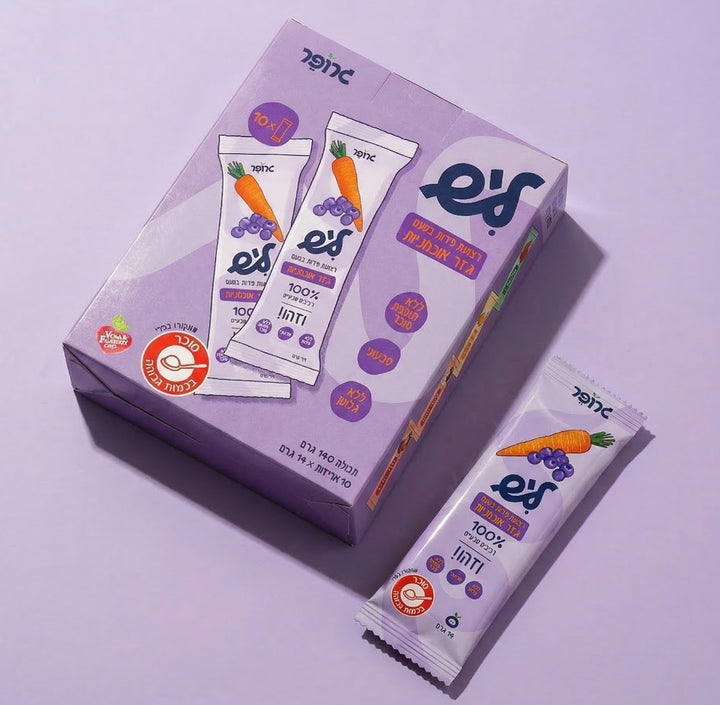 ליש - רצועת פירות בטעם גזר אוכמניות - drinkzeho.com