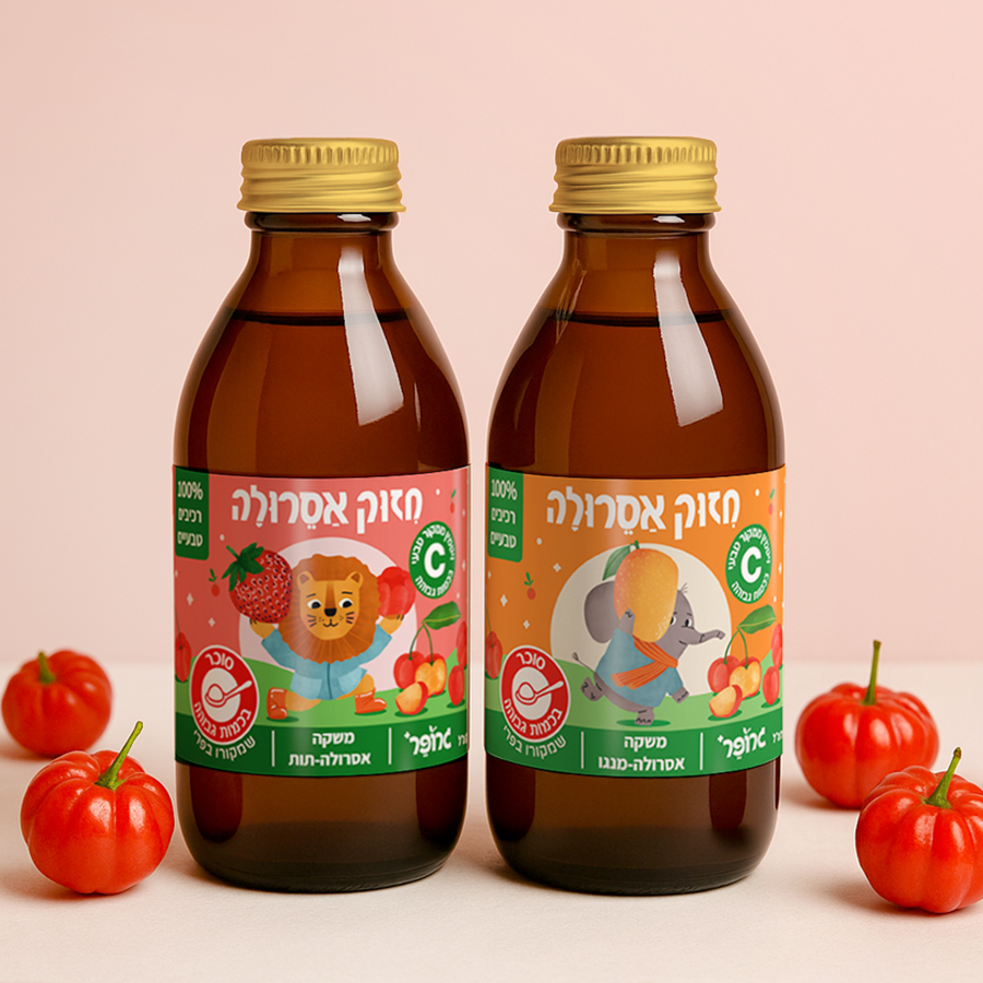 חיזוק אסרולה תות - מארז 8 יחידות - drinkzeho.com