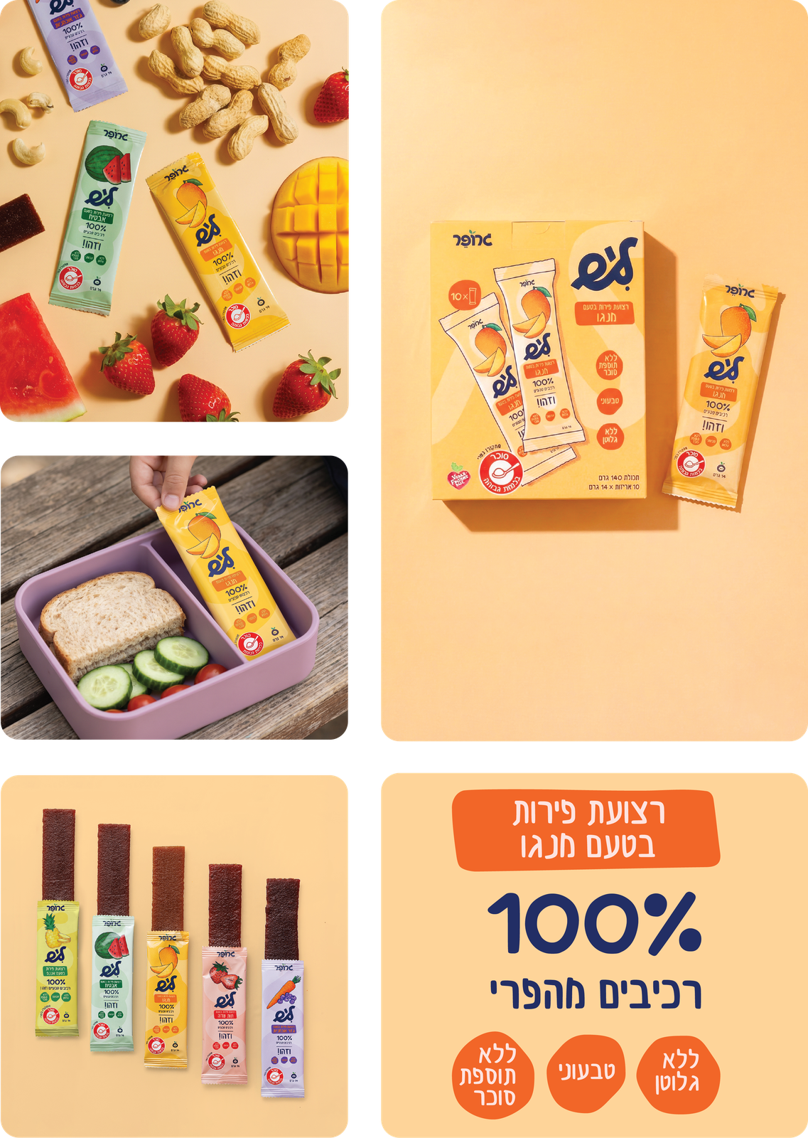 ליש - רצועת פירות בטעם מנגו